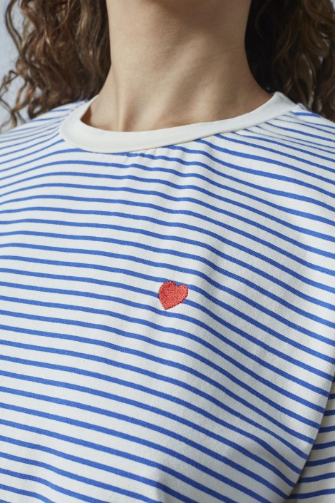 SisterS point blauwe dames t-shirt | Close up