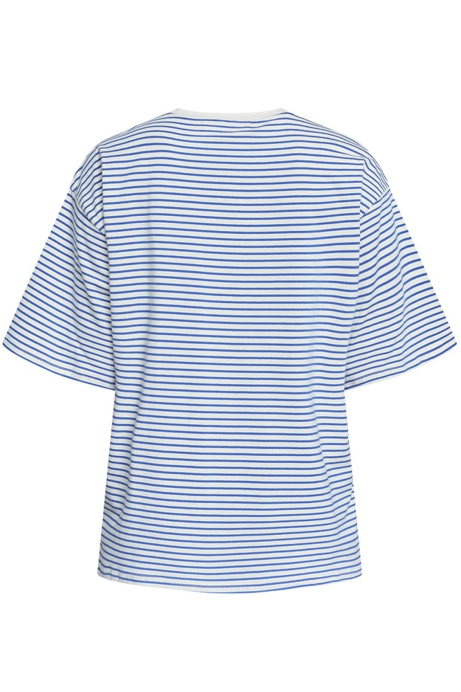 SisterS point blauwe dames t-shirt | Achteraanzicht