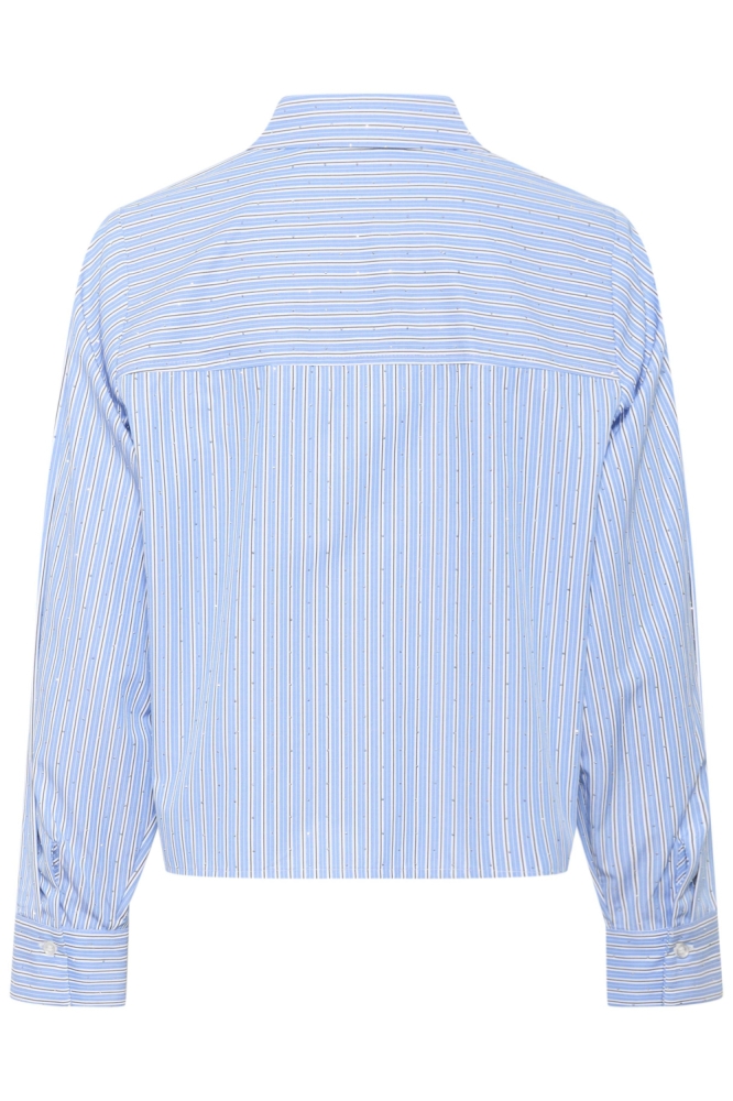 Culture blauwe dames blouse | Achteraanzicht