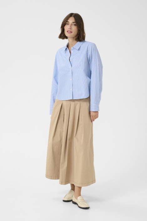 Culture blauwe dames blouse | Model