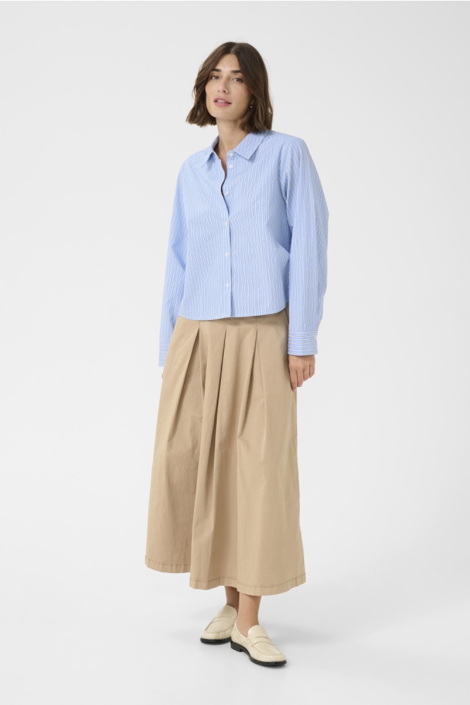 Culture blauwe dames blouse | Model