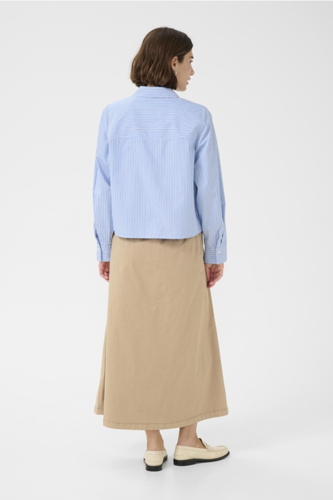 Culture blauwe dames blouse | Model