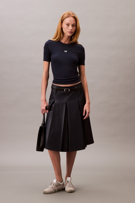 Calvin Klein blauwe dames t-shirt | Model