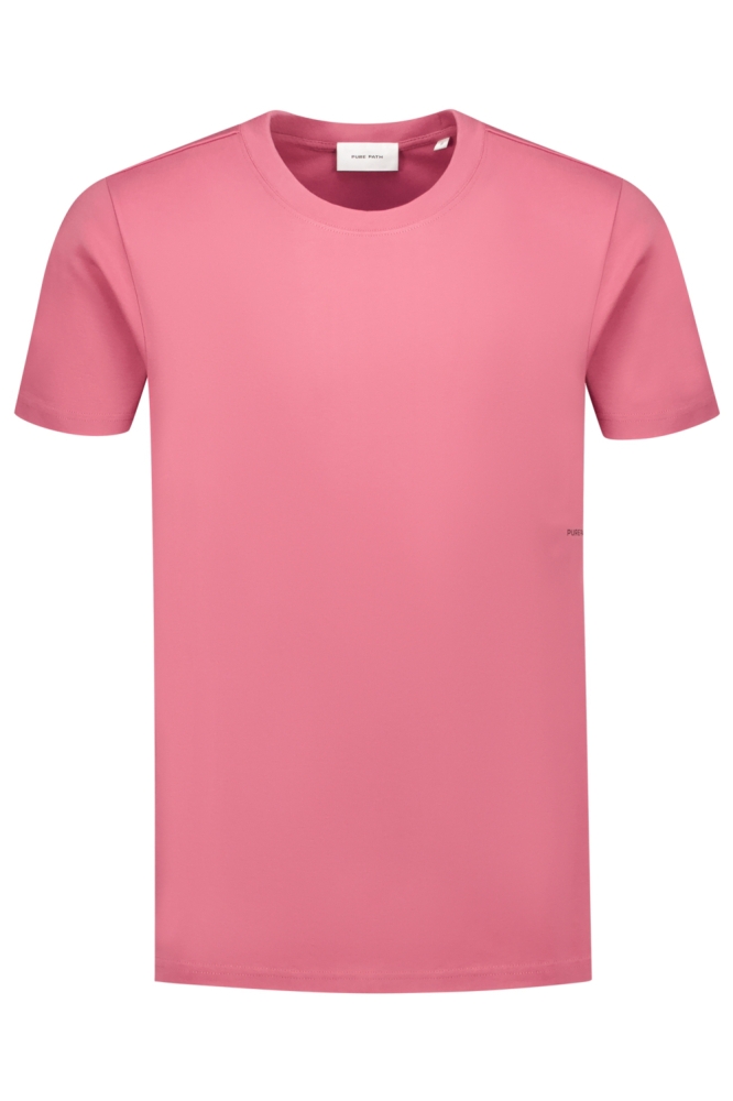 Pure Path roze heren t-shirt | Vooraanzicht