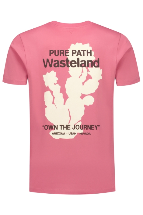 Pure Path roze heren t-shirt | Achteraanzicht