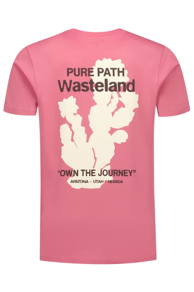 Pure Path roze heren t-shirt | Achteraanzicht