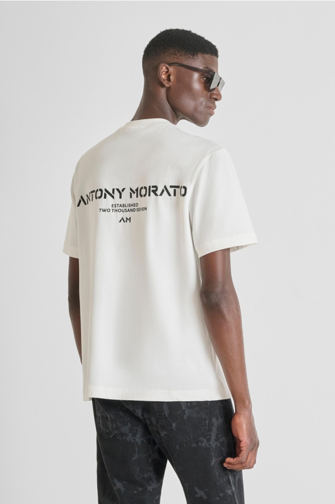 Antony Morato witte heren t-shirt | Model achteraanzicht