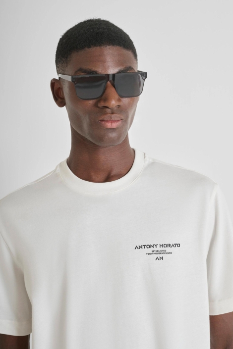 Antony Morato witte heren t-shirt | Close up