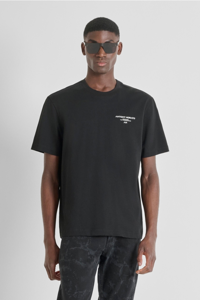 Antony Morato zwarte heren t-shirt | Model vooraanzicht