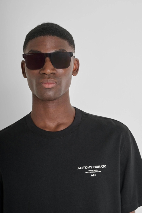 Antony Morato zwarte heren t-shirt | Close up