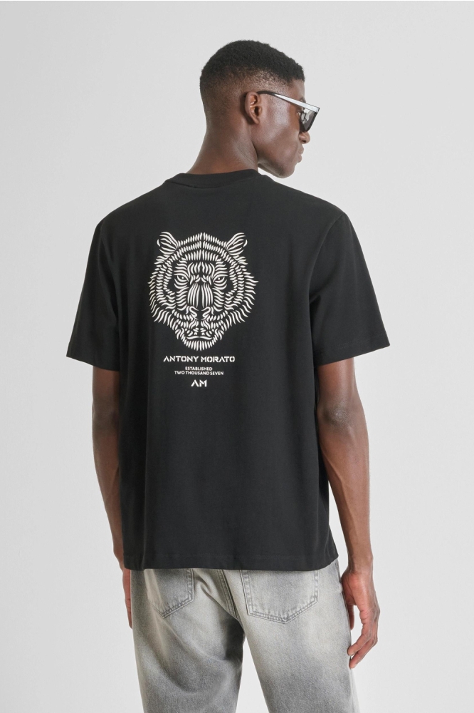 Antony Morato zwarte heren t-shirt | Model achteraanzicht