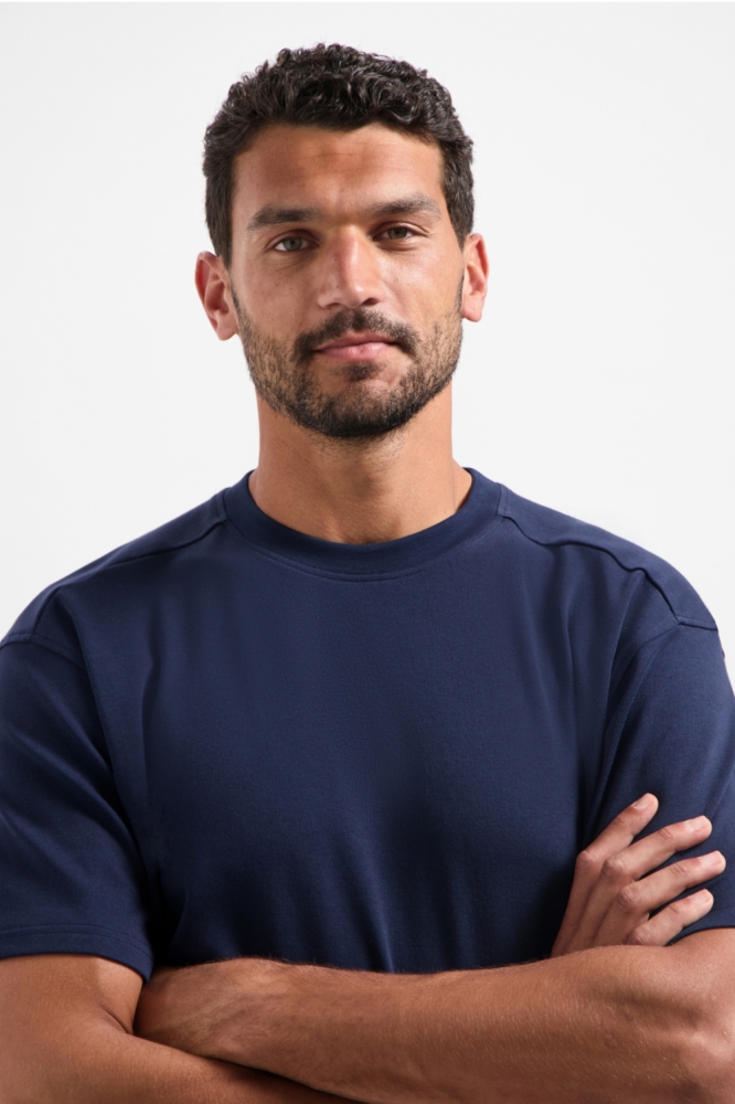 NO-EXCESS blauwe heren t-shirt | Close up