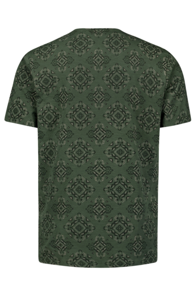 NO-EXCESS groene heren t-shirt | Achteraanzicht