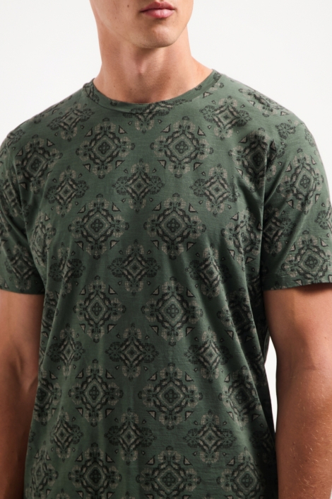 NO-EXCESS groene heren t-shirt | Close up