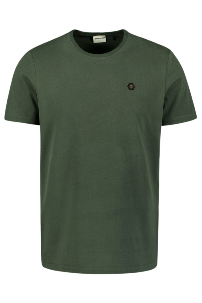 NO-EXCESS groene heren t-shirt | Vooraanzicht