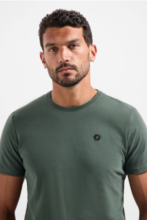 NO-EXCESS groene heren t-shirt | Close up
