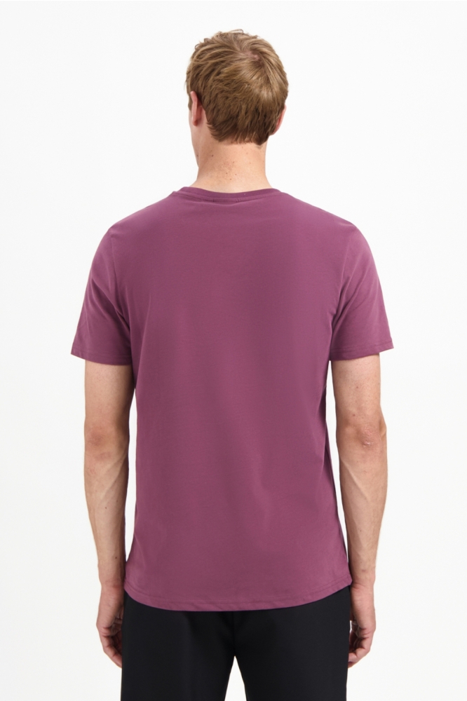 NO-EXCESS paarse heren t-shirt | Model achteraanzicht