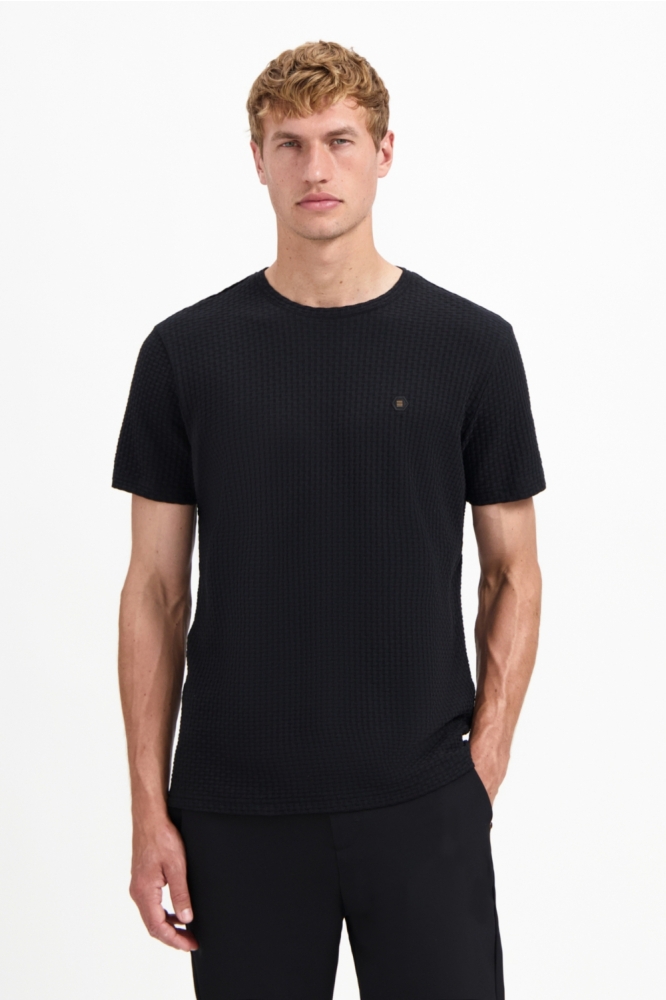 NO-EXCESS zwarte heren t-shirt | Model vooraanzicht