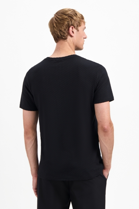 NO-EXCESS zwarte heren t-shirt | Model achteraanzicht