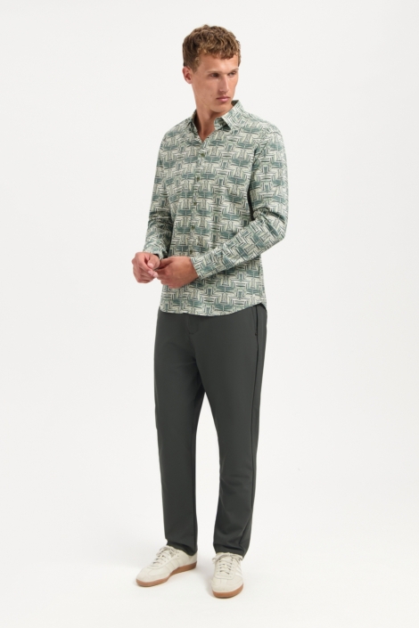 NO-EXCESS groene heren overhemd | Model