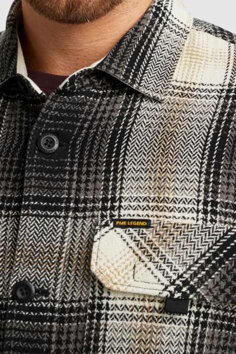 PME legend grijze heren overhemd | Kleurstaal
