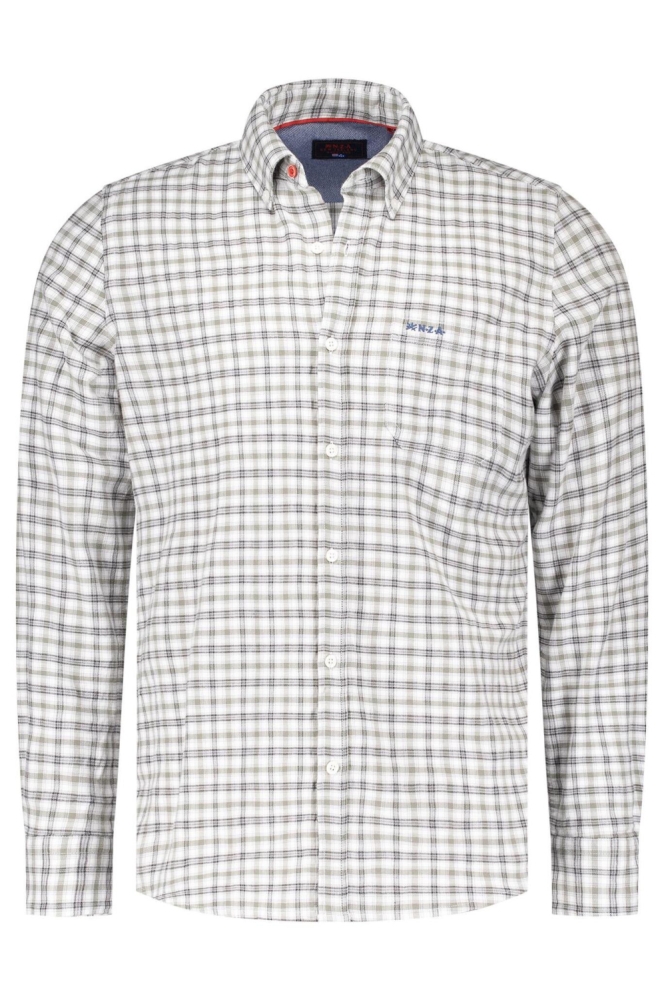 NZA ecru heren overhemd | Vooraanzicht