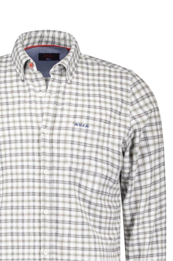 NZA ecru heren overhemd | Close up