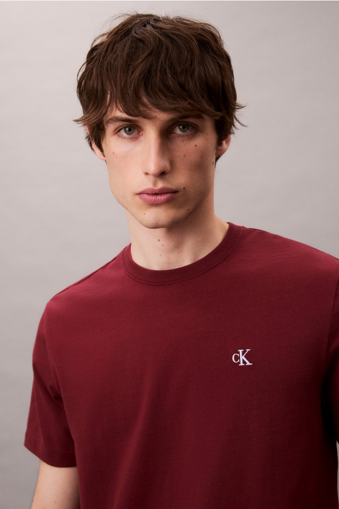Calvin Klein bordeaux heren t-shirt | Close up