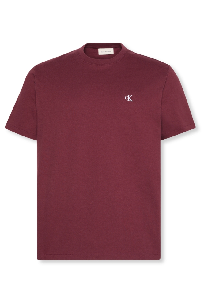 Calvin Klein bordeaux heren t-shirt | Vooraanzicht