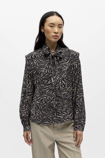 Object Blouse OBJALOSE L/S TOP E WI 25 23048665 Cloud Dancer/Black