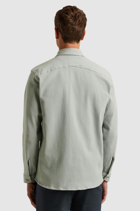 Cast Iron groene heren overhemd | Model achteraanzicht