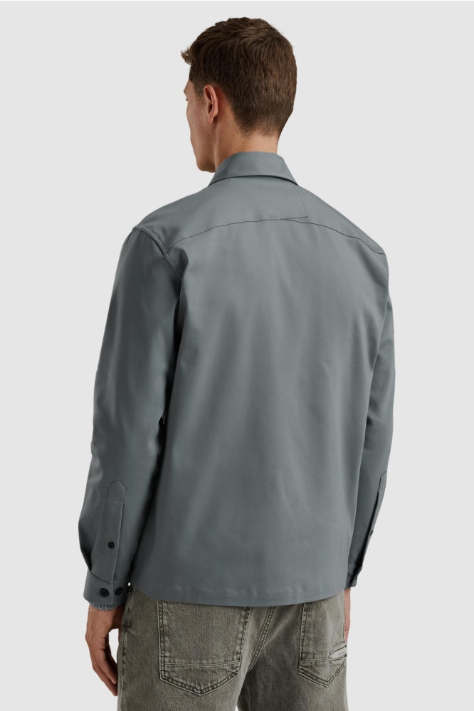 Cast Iron blauwe heren overhemd | Model achteraanzicht