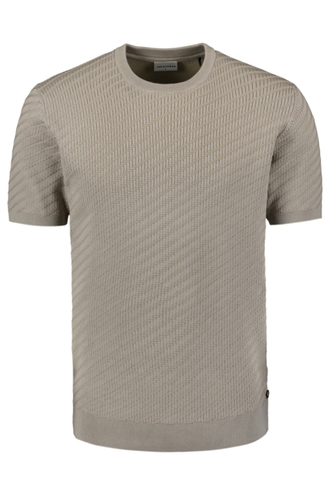 NO-EXCESS beige heren t-shirt | Vooraanzicht