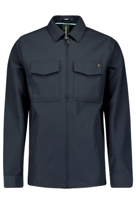 NO-EXCESS blauwe heren overhemd | Vooraanzicht