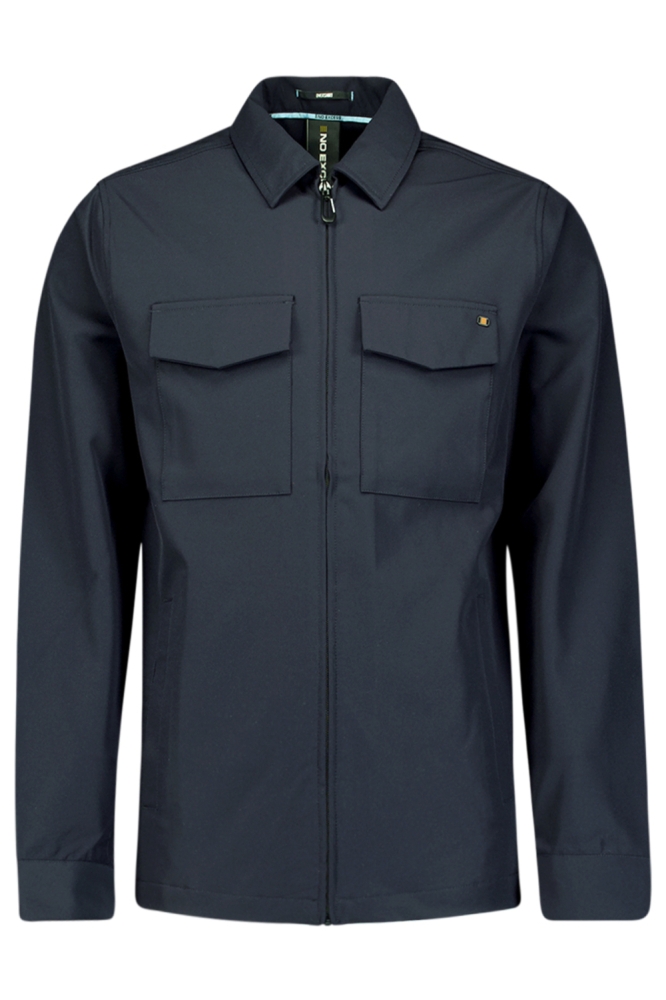 NO-EXCESS blauwe heren overhemd | Vooraanzicht