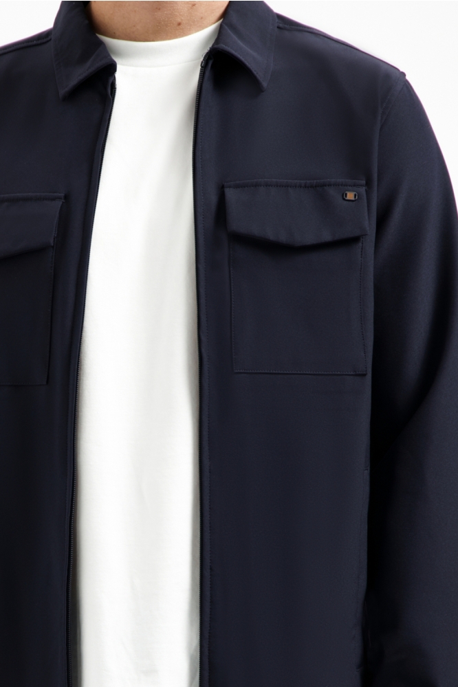 NO-EXCESS blauwe heren overhemd | Close up