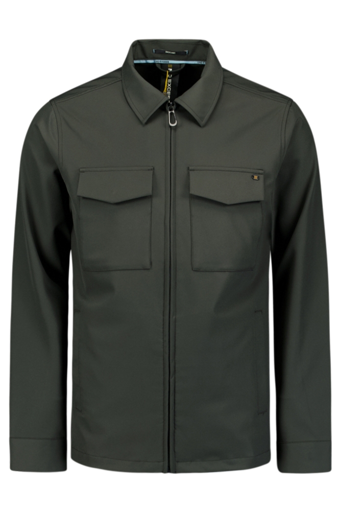 NO-EXCESS groene heren overhemd | Vooraanzicht