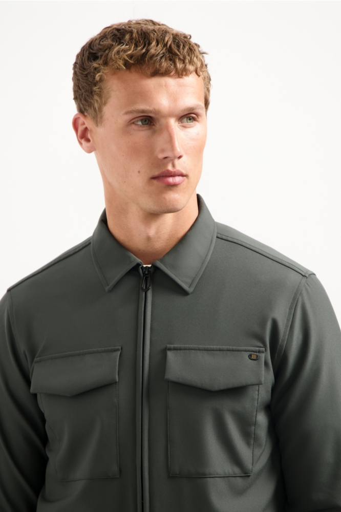 NO-EXCESS groene heren overhemd | Close up