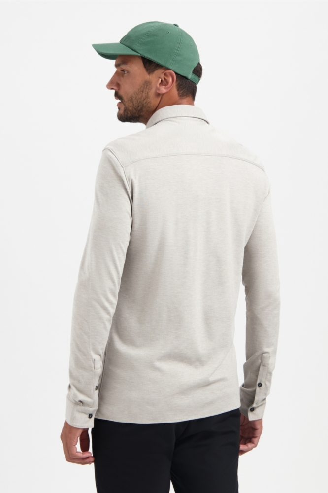 NO-EXCESS grijze heren overhemd | Model achteraanzicht