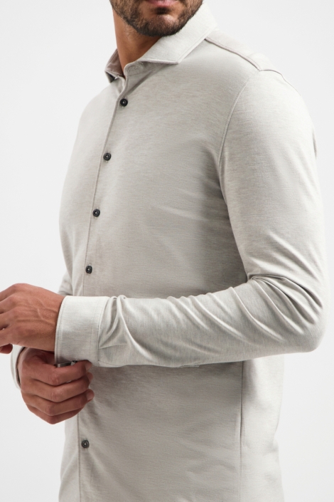 NO-EXCESS grijze heren overhemd | Close up