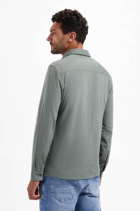 NO-EXCESS groene heren overhemd | Model achteraanzicht