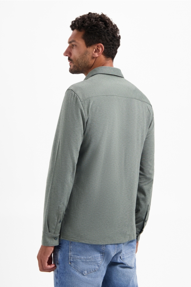 NO-EXCESS groene heren overhemd | Model achteraanzicht