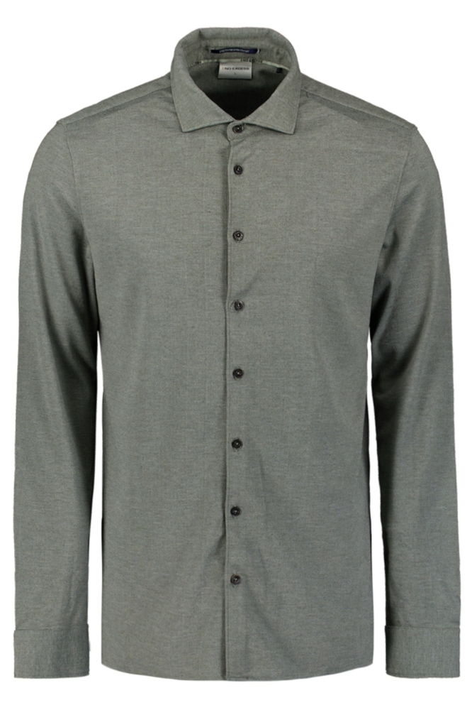 NO-EXCESS groene heren overhemd | Vooraanzicht