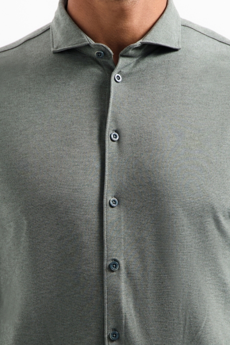 NO-EXCESS groene heren overhemd | Kleurstaal