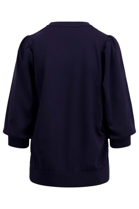 Zusss blauwe dames t-shirt | Achteraanzicht