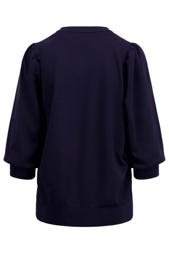 Zusss blauwe dames t-shirt | Achteraanzicht