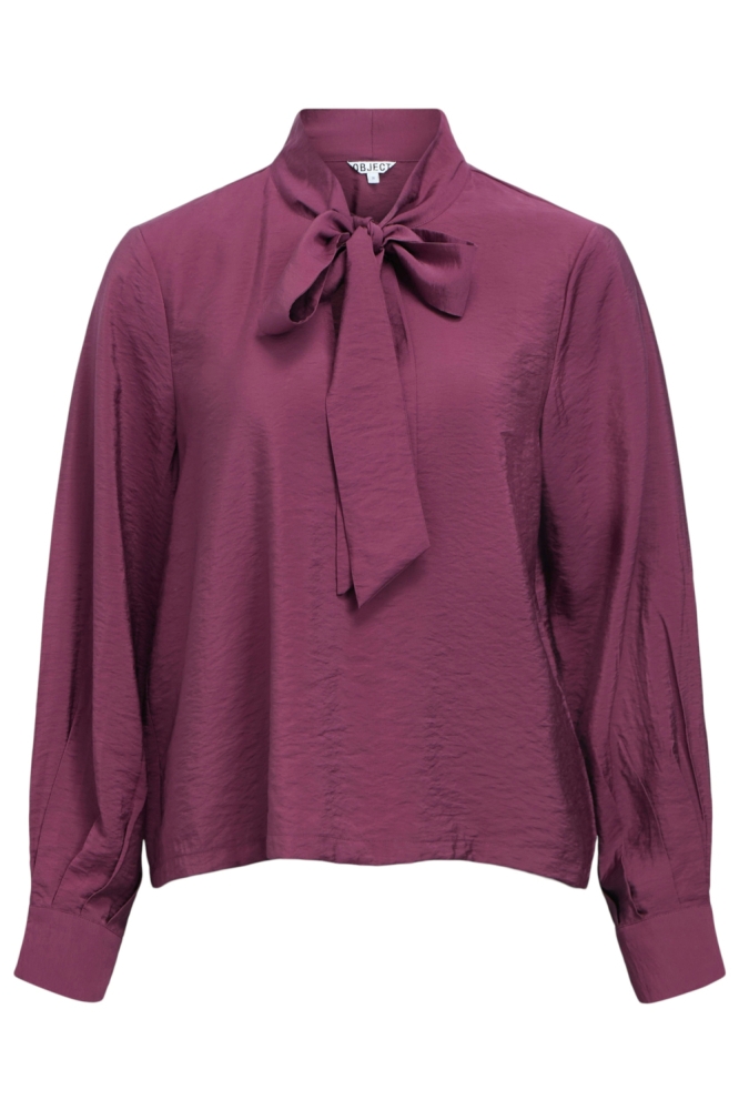 Object paarse dames blouse | Vooraanzicht