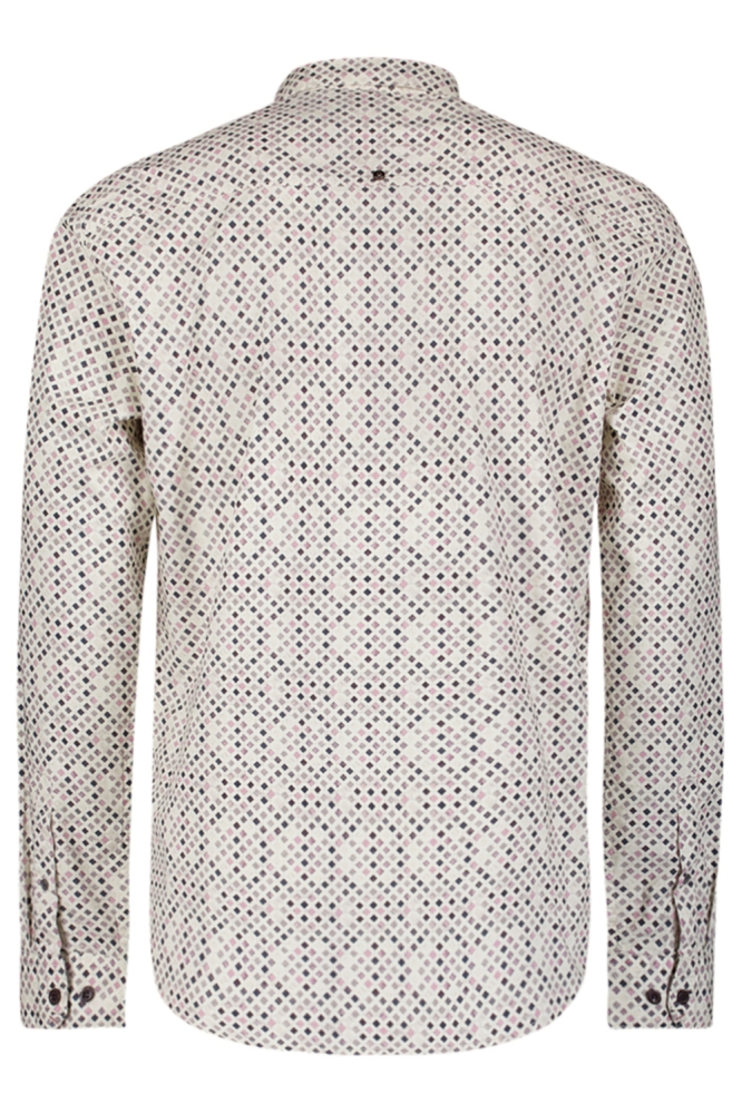 NO-EXCESS beige heren overhemd | Achteraanzicht