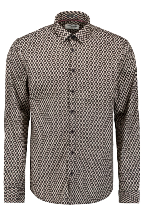 NO-EXCESS zwarte heren overhemd | Vooraanzicht