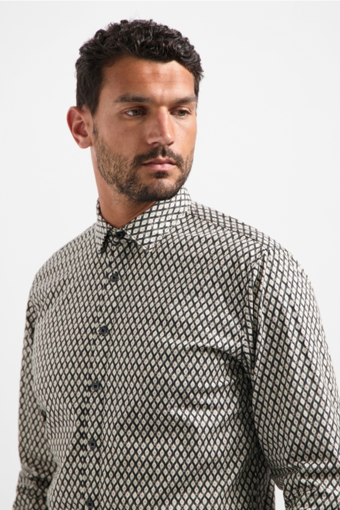 NO-EXCESS zwarte heren overhemd | Close up